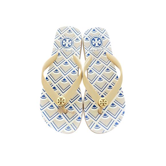Tory Burch  Flat Flip Flop Yellow sandals size 7 - Picture 4 of 13